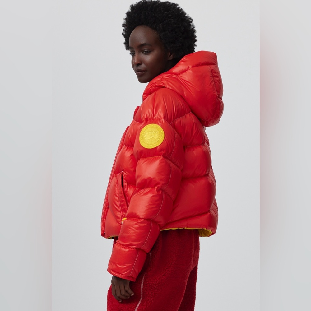 Canada Goose x Pyer Moss Crop Wave Reversible Down Puffer Jacket - Picture 1 of 16